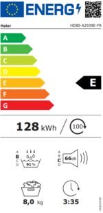 Image de HAIER – Sèche-linge pompe à chaleur HD80A2939REFR 2