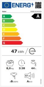 Image de HAIER – Lave linge Frontal HW80-B14G939-FR 2