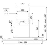 Image de Hotte décorative ROBLIN 6018348 IRIS 900 INOX 2